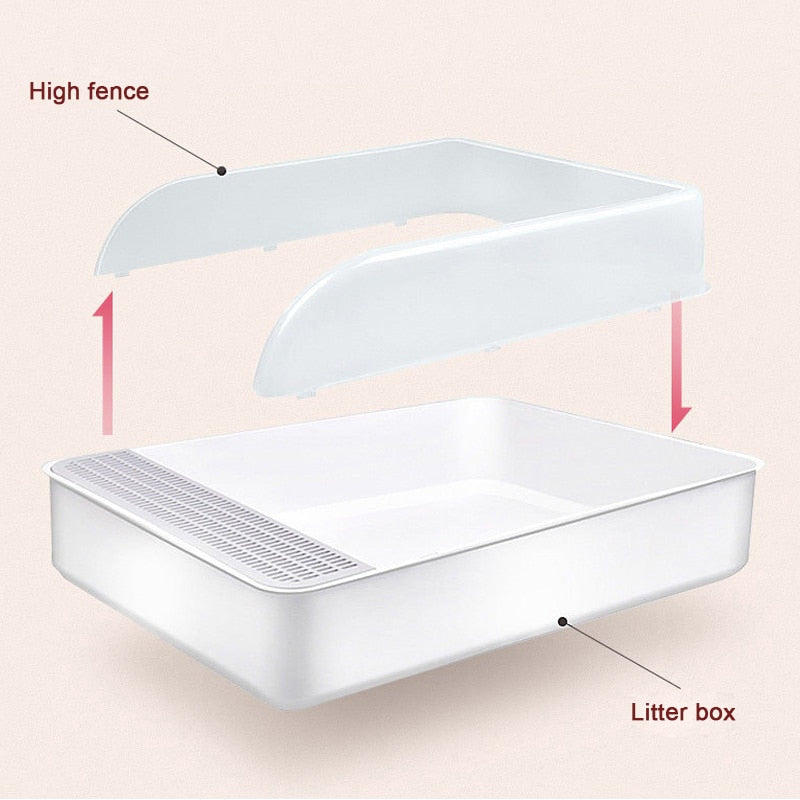 Semi Closed Pet Cat Litter Box