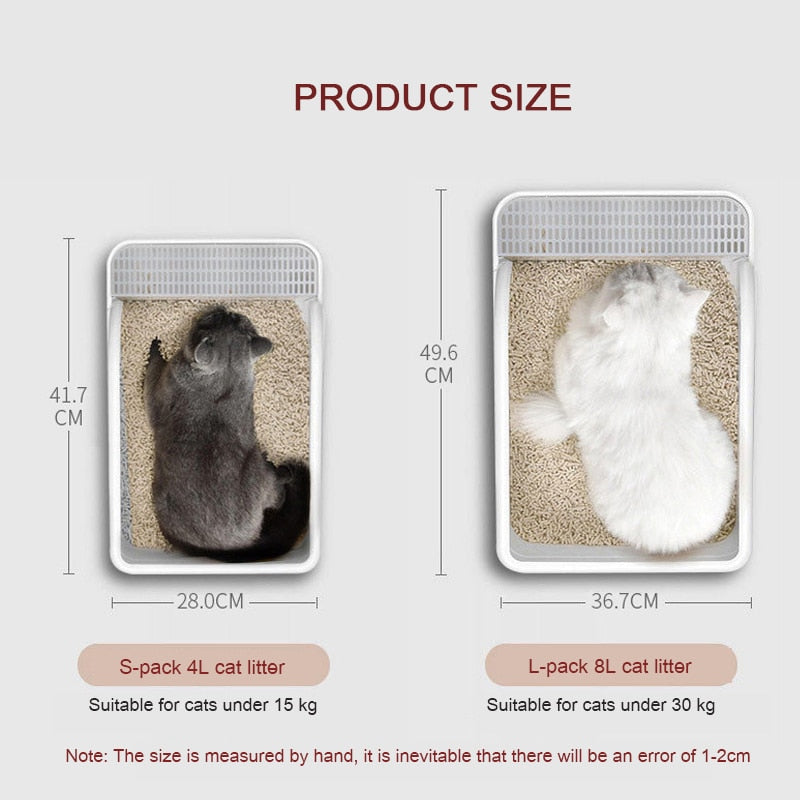 Semi Closed Pet Cat Litter Box