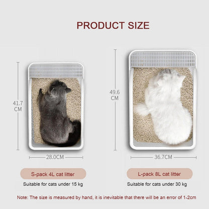 Semi Closed Pet Cat Litter Box