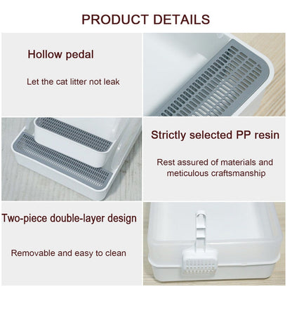 Semi Closed Pet Cat Litter Box
