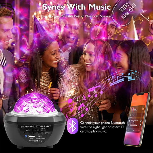Starry Sky Galaxy Bluetooth Projector