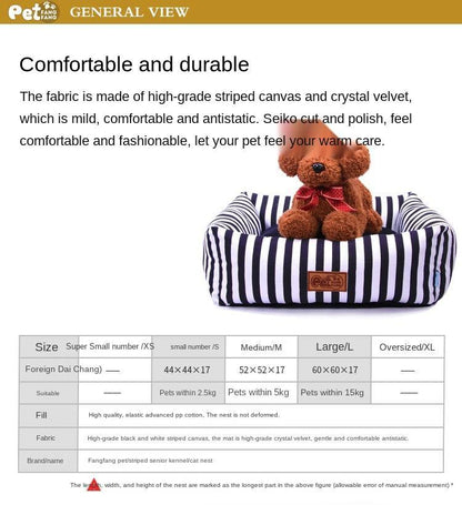 Classic Canvas Pet Bed - Bark ‘n’ Paws