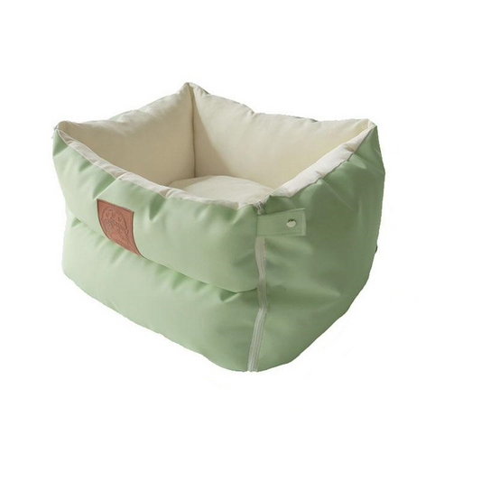 Luxury Leather Pet Seat Dog Travel Bed