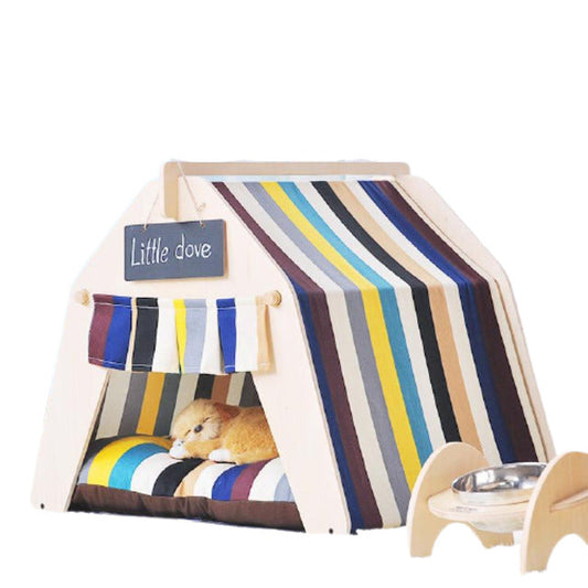 Winter Warm Dog Canvas Tent House