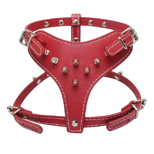 PU Leather Spiked Studded Dog Harness