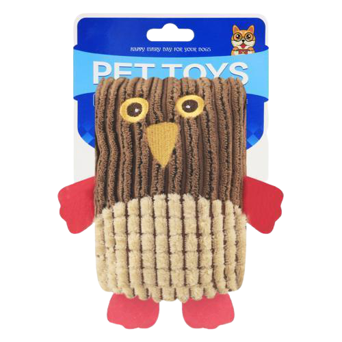Soft Plush Owl Interactive Dog Toy