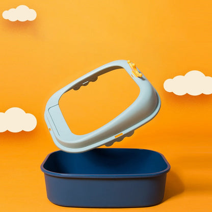 Semi Enclosed Nice Design Cat Litter Box