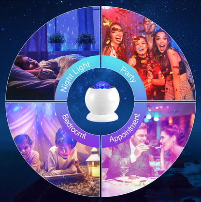 LED Water Wave Star Galaxy Projector