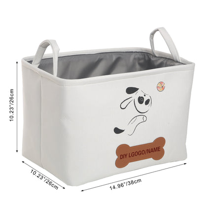 Foldable Pet Toys Storage Basket