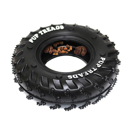 Black Teething Rubber Tire Dog Toy - Bark ‘n’ Paws