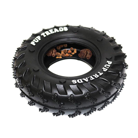 Black Teething Rubber Tire Dog Toy - Bark ‘n’ Paws