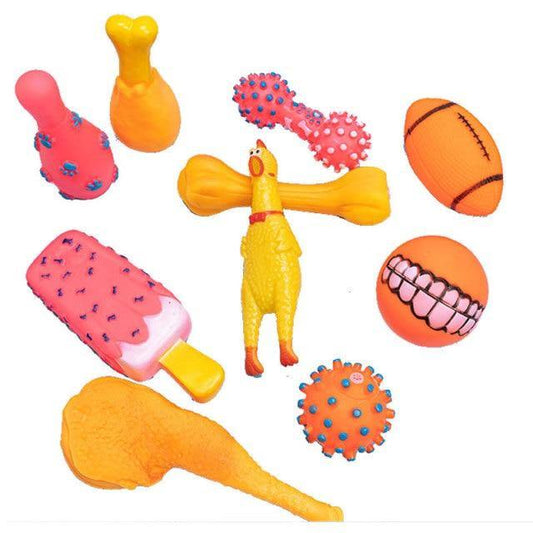 10 Pcs Dog Chewy Fun Toys Set - Bark ‘n’ Paws