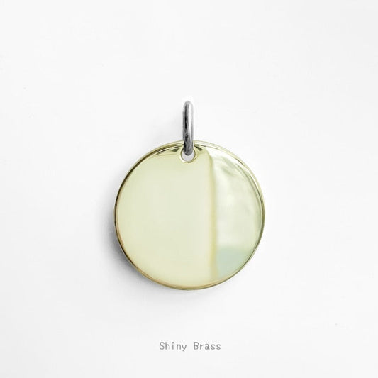 Shiny Brass 14K Gold Surface Dog Tag