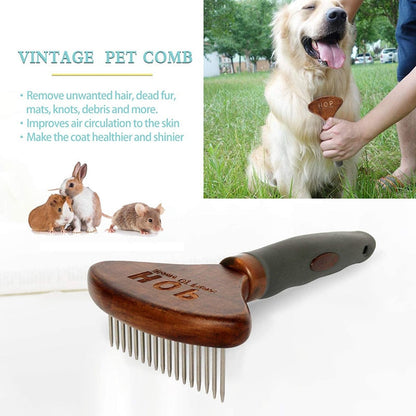 Professional Dog Grooming Wood Brush