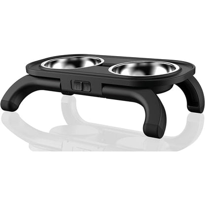 Elevated Dog Bowls With Adjustable Stand