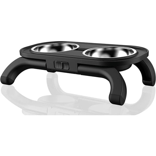 Elevated Dog Bowls With Adjustable Stand