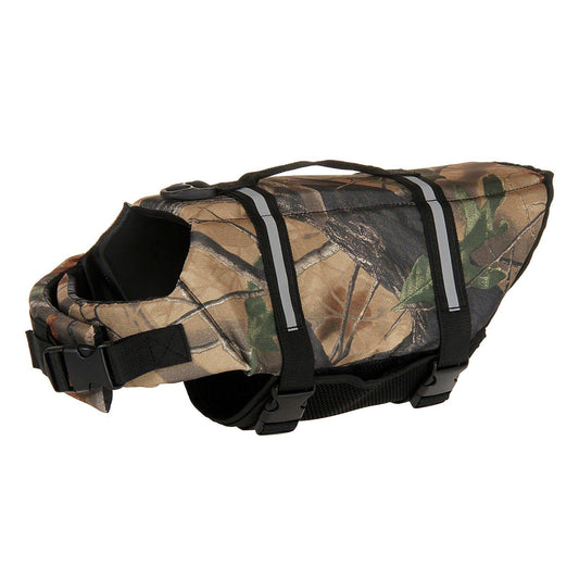 Camo Dog Swimming Life Vest - Bark ‘n’ Paws
