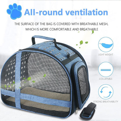 Ventilated Mesh Windows Pet Carrier
