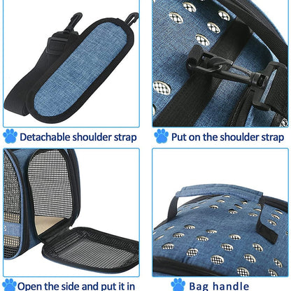 Ventilated Mesh Windows Pet Carrier