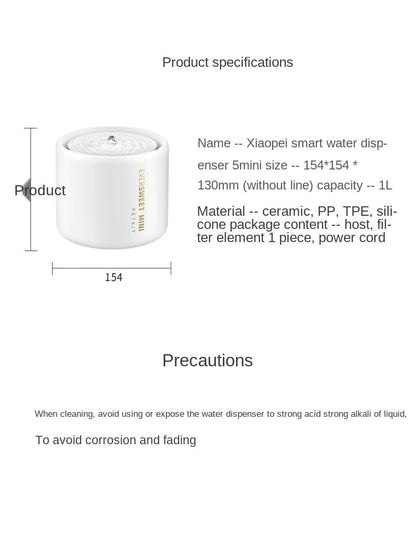 1.1L Ceramic Pet Water Dispenser