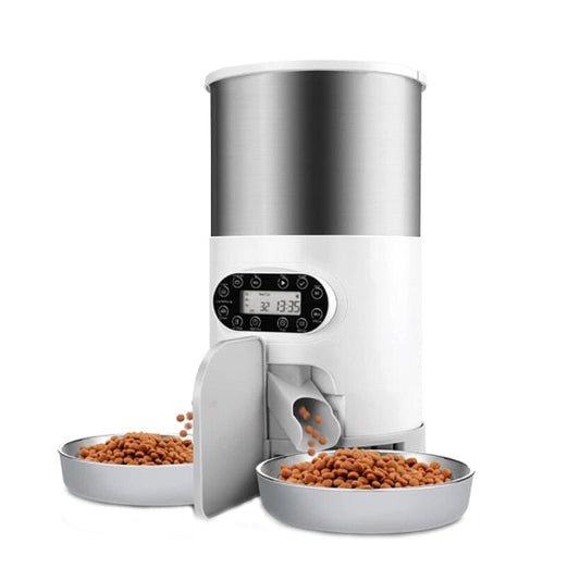 Automatic Stainless Steel Double Bowl Pet Feeder
