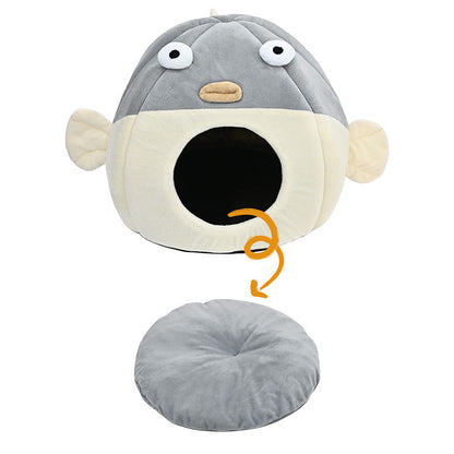 Largemouth Fish Pet Soft Bed