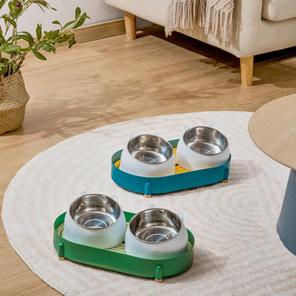 Pet Stainless Steel Double Bowl