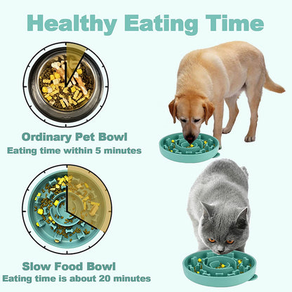 Anti Choke Dog Travel Slow Feeder Bowl