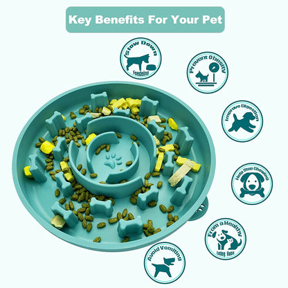 Anti Choke Dog Travel Slow Feeder Bowl