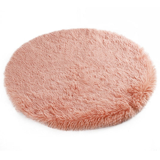 Super Soft Round Plush Dog Mat