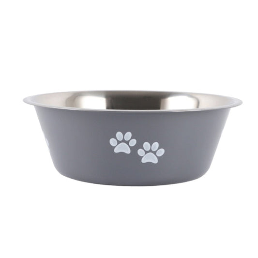Stainless Steel Cute Paws Dog Bowl