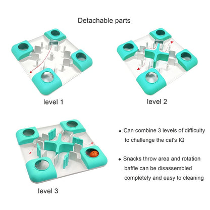Interactive Cat Treat Puzzle Slow Feeder Toys