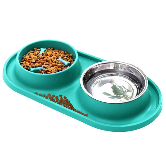 Detachable No Spill Stainless Steel Dog Bowls