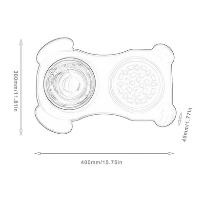 2 In 1 Slow Feeder Dog Bowl