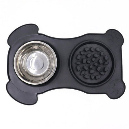 2 In 1 Slow Feeder Dog Bowl