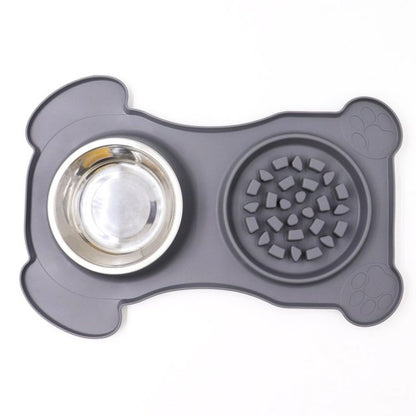 2 In 1 Slow Feeder Dog Bowl