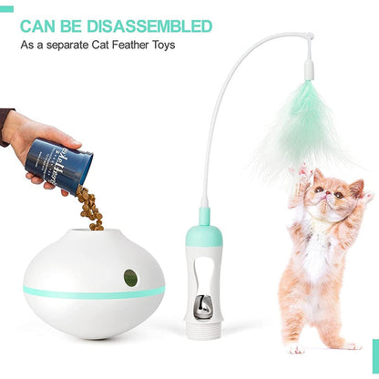 Interactive Bell Tumbler Cat Feather Toys