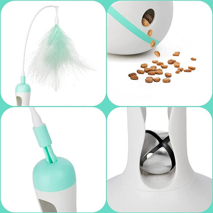 Interactive Bell Tumbler Cat Feather Toys