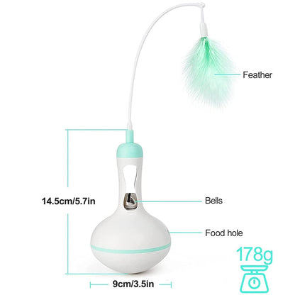 Interactive Bell Tumbler Cat Feather Toys