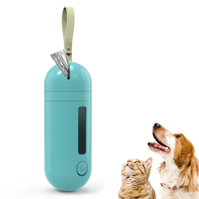 Dog Water Bottle With Poop Bag Dispenser