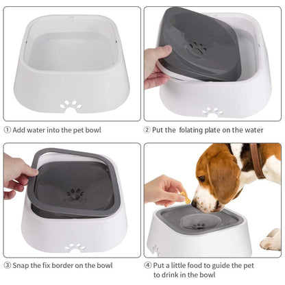 1.5L Floating Dog Drinking Water Bowl