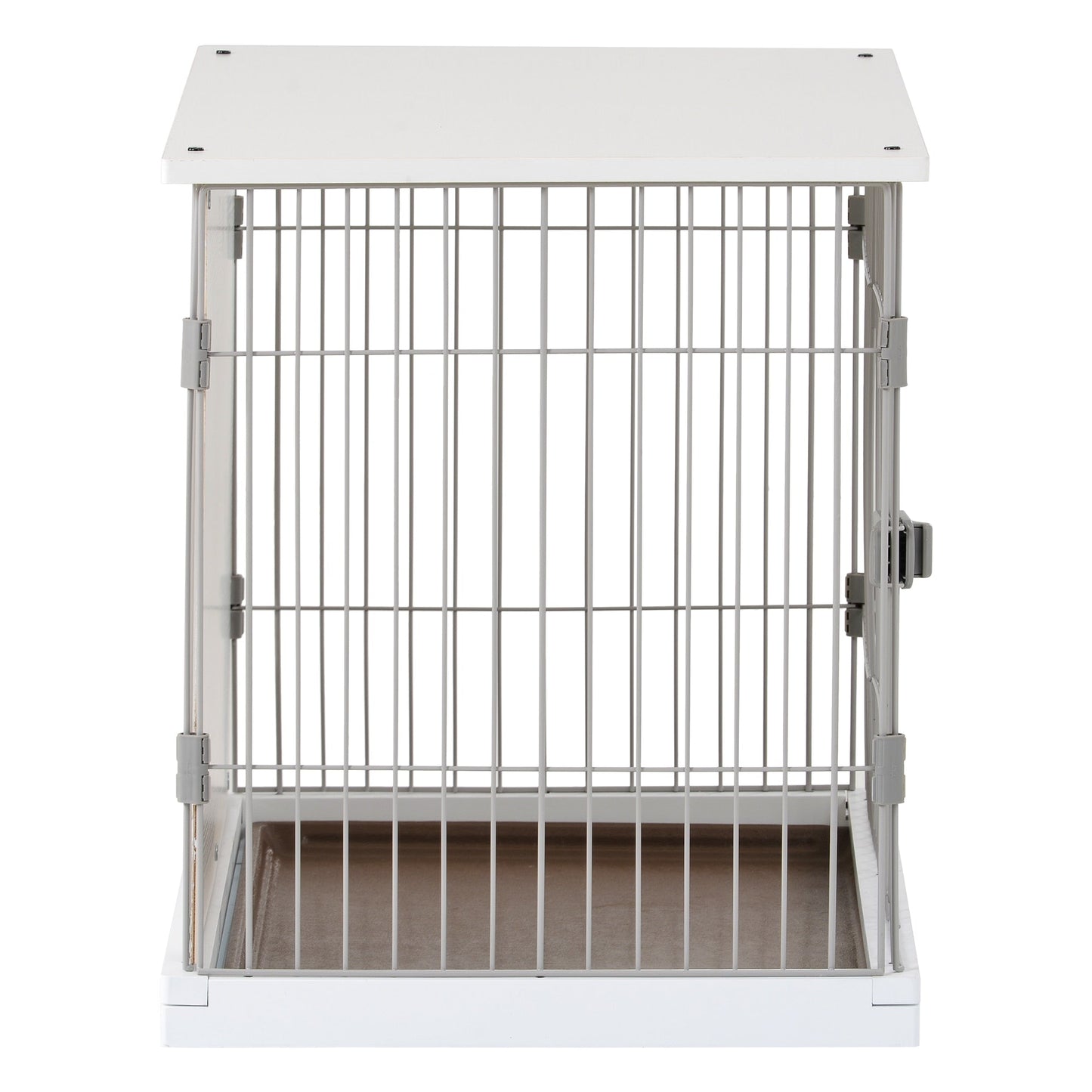 Elegant Wooden Structure White Dog Cage