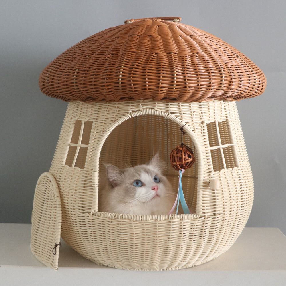 Four Seasons Hand Woven Cat House