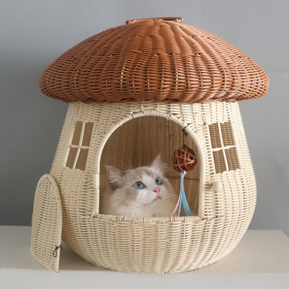 Four Seasons Hand Woven Cat House
