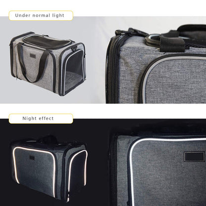 2 Side Expandable Small Dog Carrier