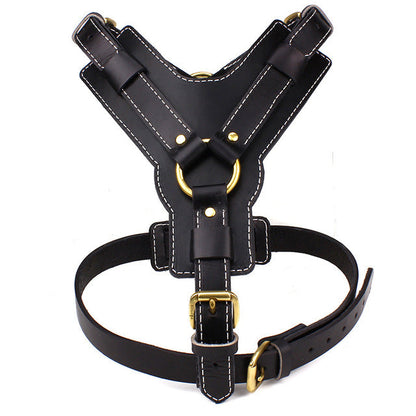 Luxury Dog Leather Chest Harness