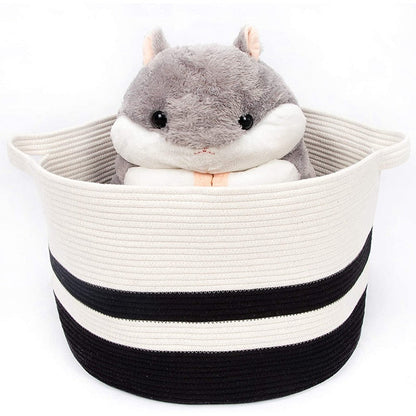 Woven Cotton Rope Dog Toys Basket