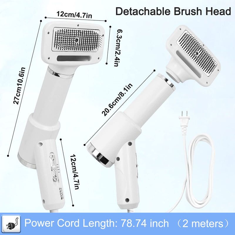 2 In 1 Pet Grooming Hair Dryer Slicker Brush