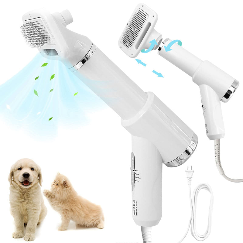 2 In 1 Pet Grooming Hair Dryer Slicker Brush