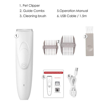 Low Noise Cordless Dog Hair Trimmer